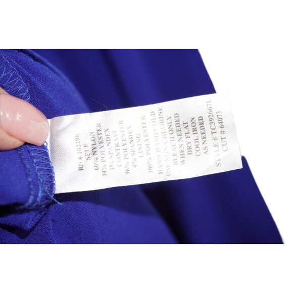 Connected Apparel Royal Blue Lace Gown - Size 14W - Elegant Formal Dress - Picture 11 of 13